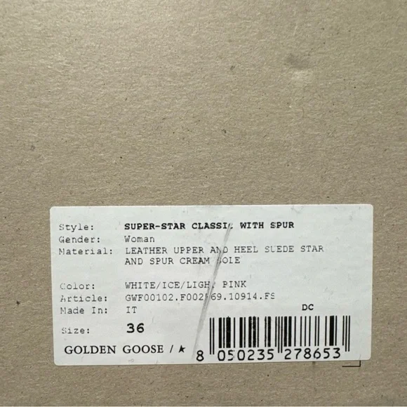 Golden Goose Women's Super Star Sneakers White Light Pink NIB - Picture 16 of 16